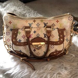 Large Louis Vuitton Rita white multi colored monogram LV